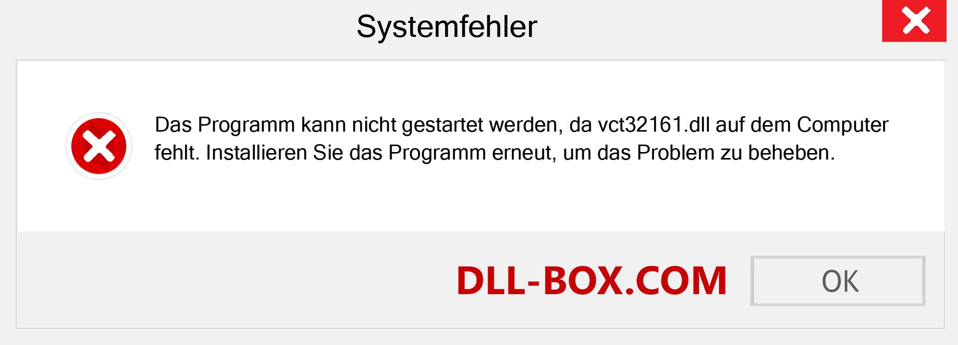 vct32161.dll-Datei fehlt?. Download für Windows 7, 8, 10 - Fix vct32161 dll Missing Error unter Windows, Fotos, Bildern