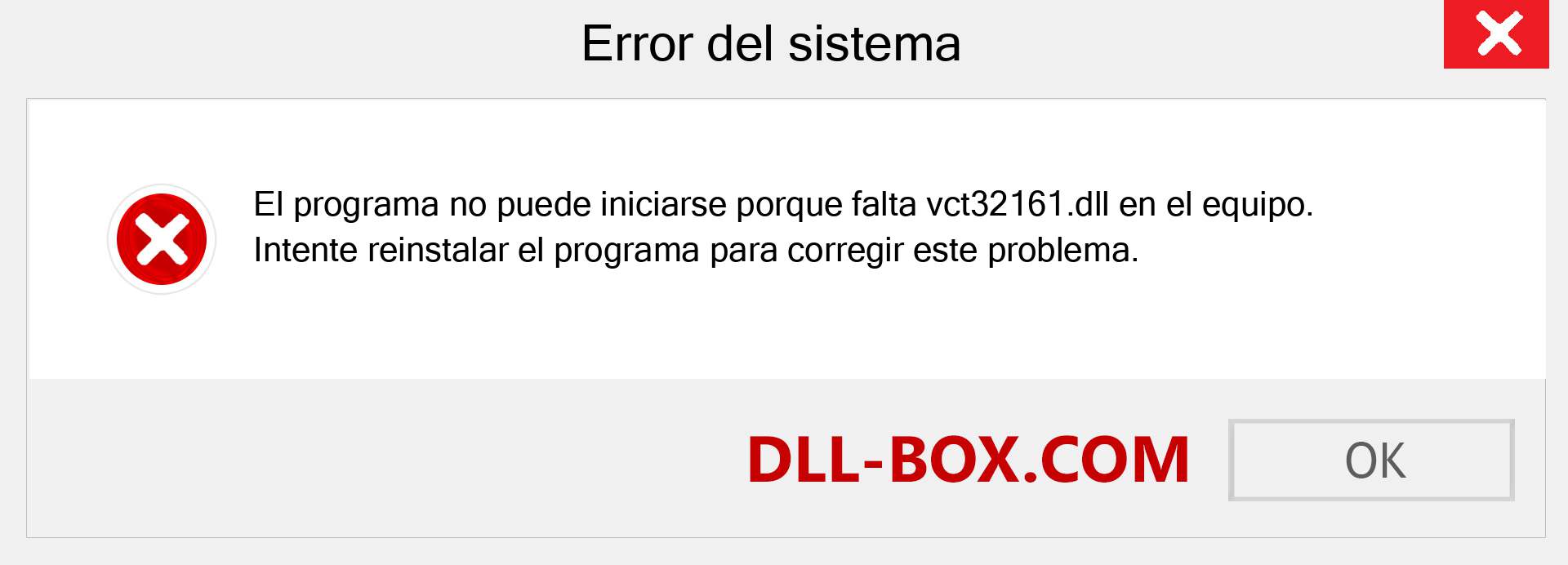 ¿Falta el archivo vct32161.dll ?. Descargar para Windows 7, 8, 10 - Corregir vct32161 dll Missing Error en Windows, fotos, imágenes